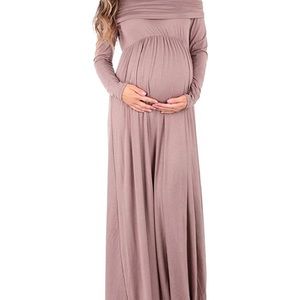 Cowl Neck Maternity Dress